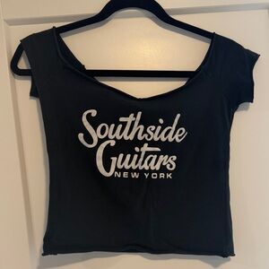 Brandy Melville Black Southside Guitars Tee